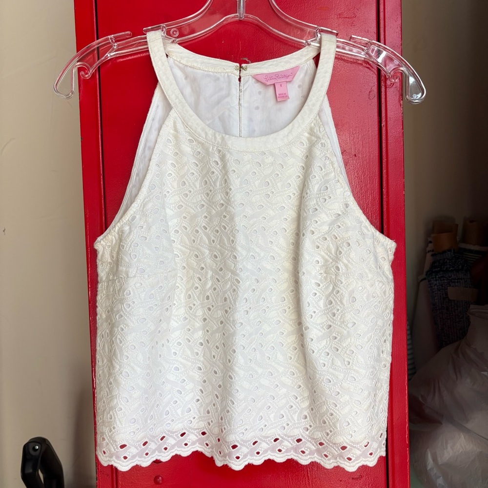 Lilly Pulitzer White Eyelet Too